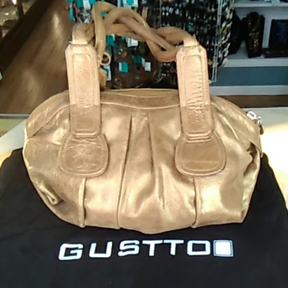 Pre-owned Gold Leather Gustto Handbag - Picture 2 of 8